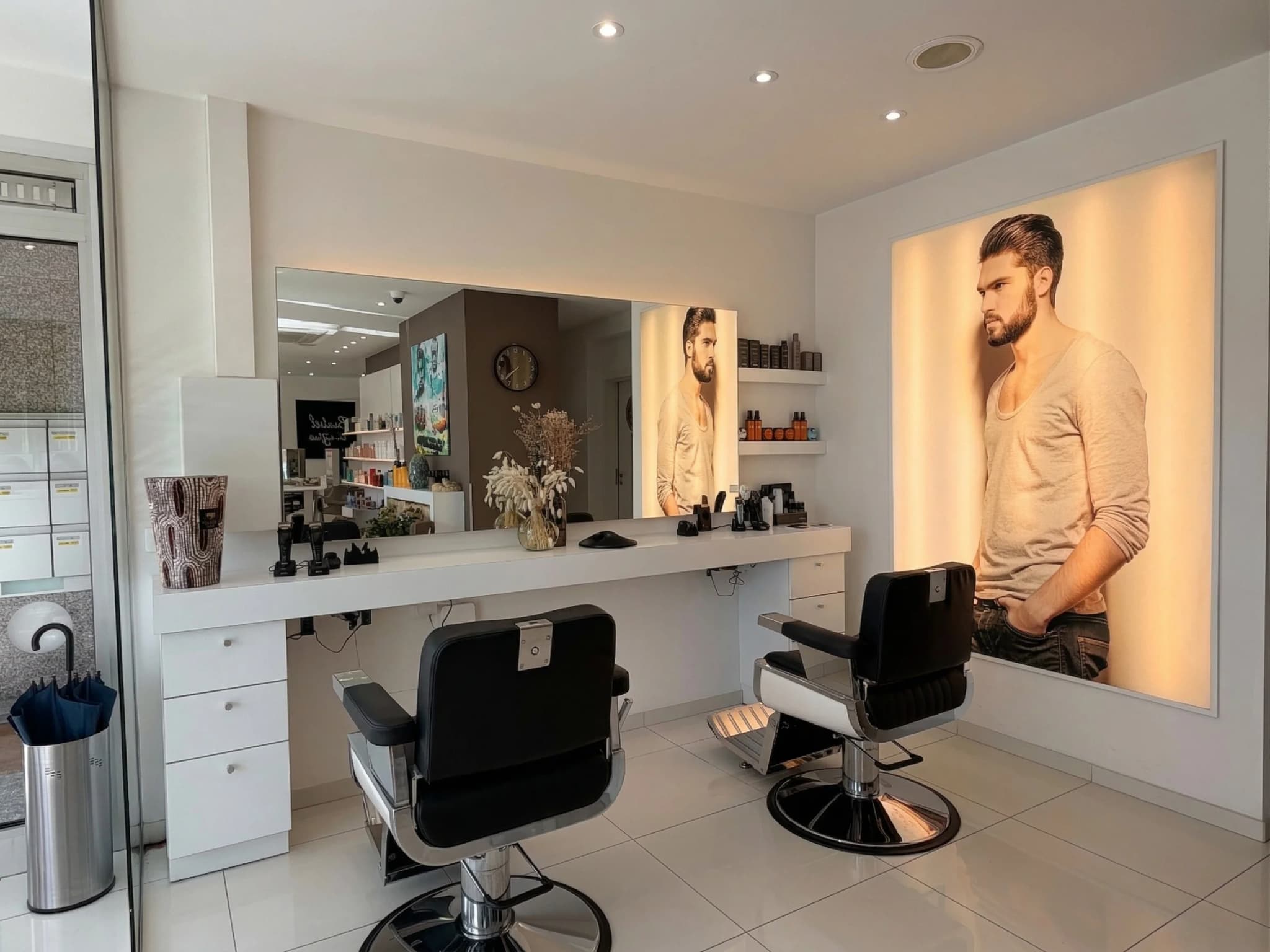 Espace d'accueil et réception du salon Isabel Coiffure